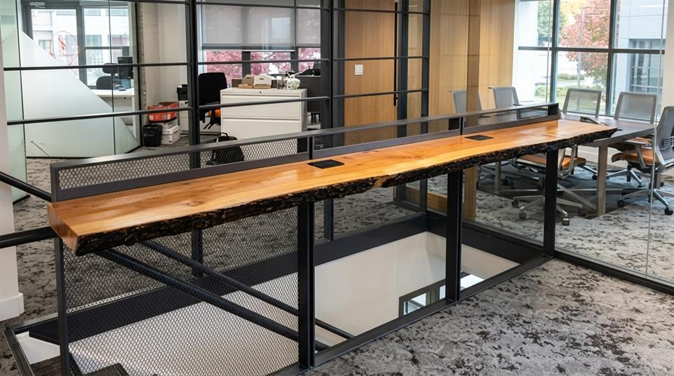 Modern Live Edge Bar Counter